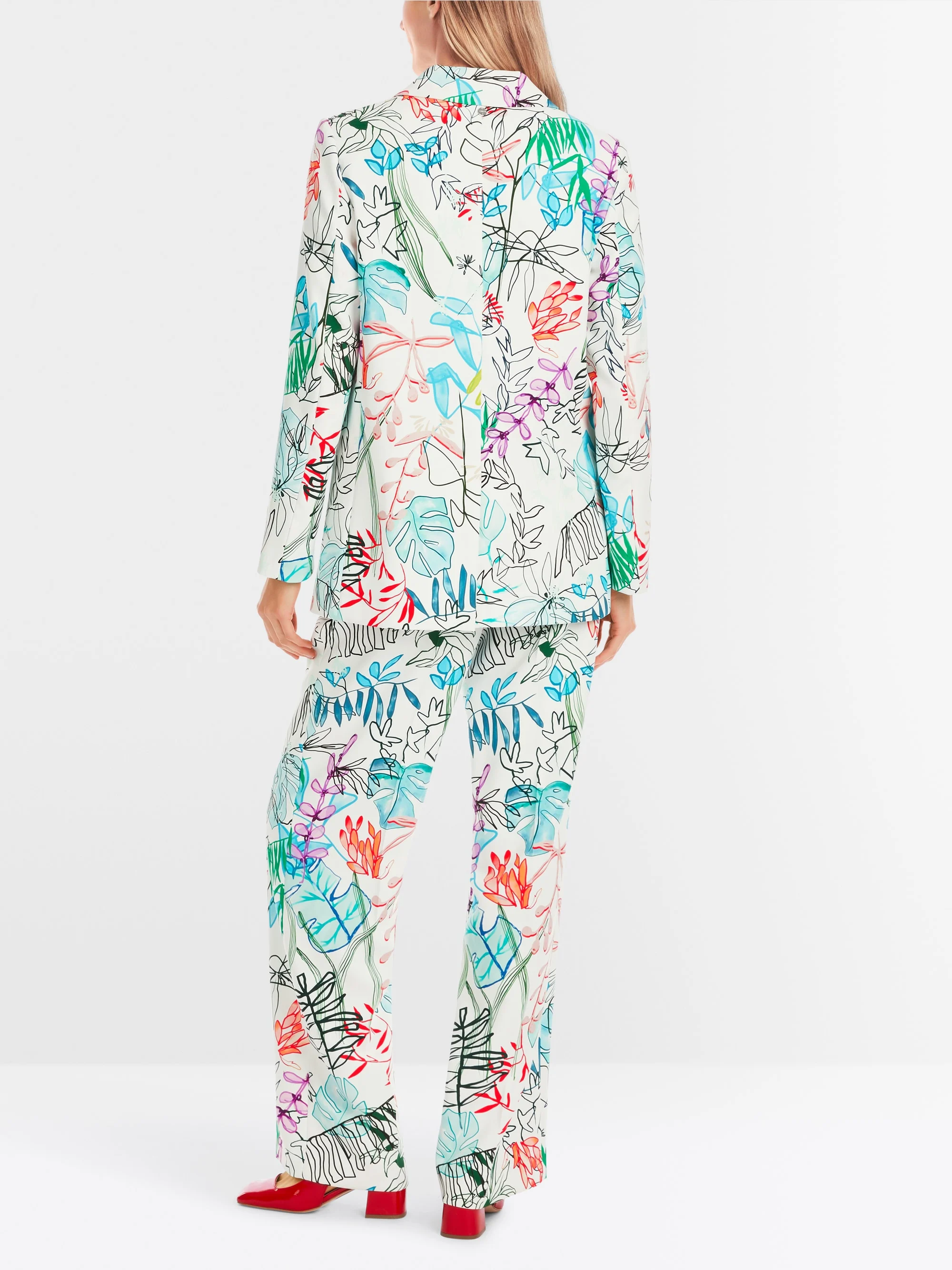 Marc-Cain Trendiger Blazer mit Allover-Blättermotiv