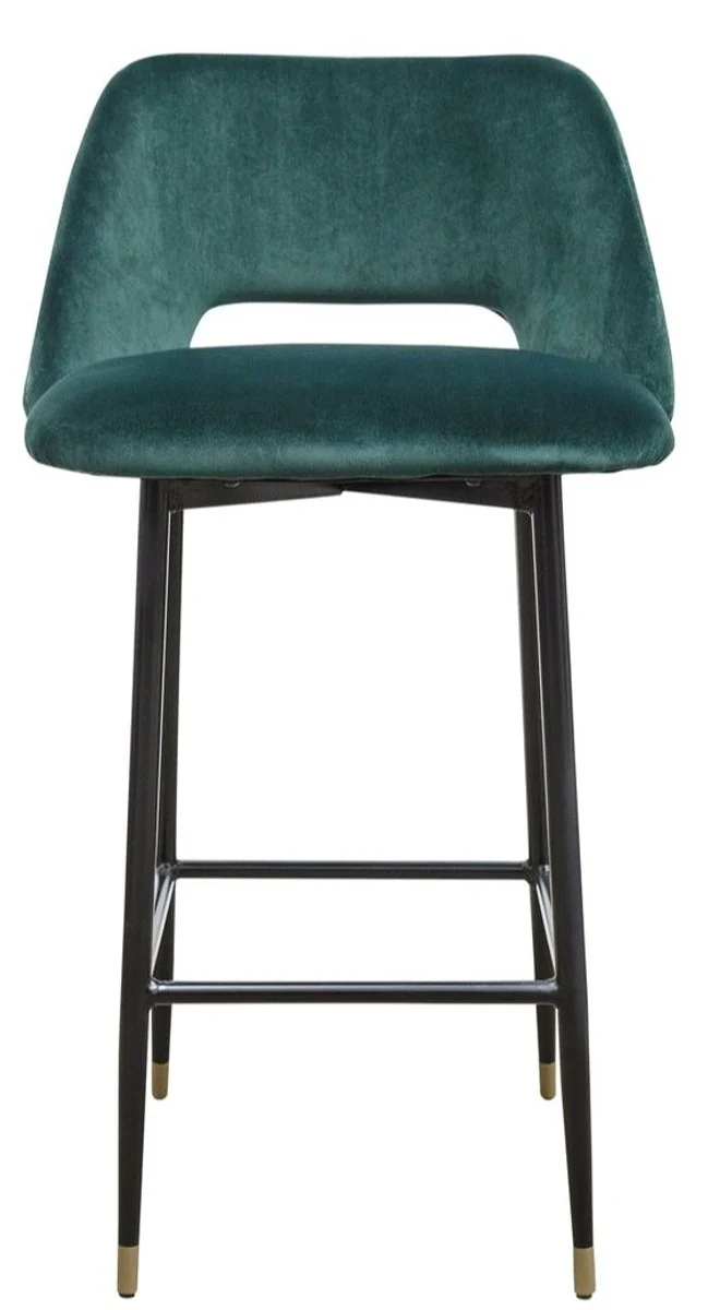 Luxury bar chair green / black 55 x 58 x H. 97 cm - luxury bar furniture