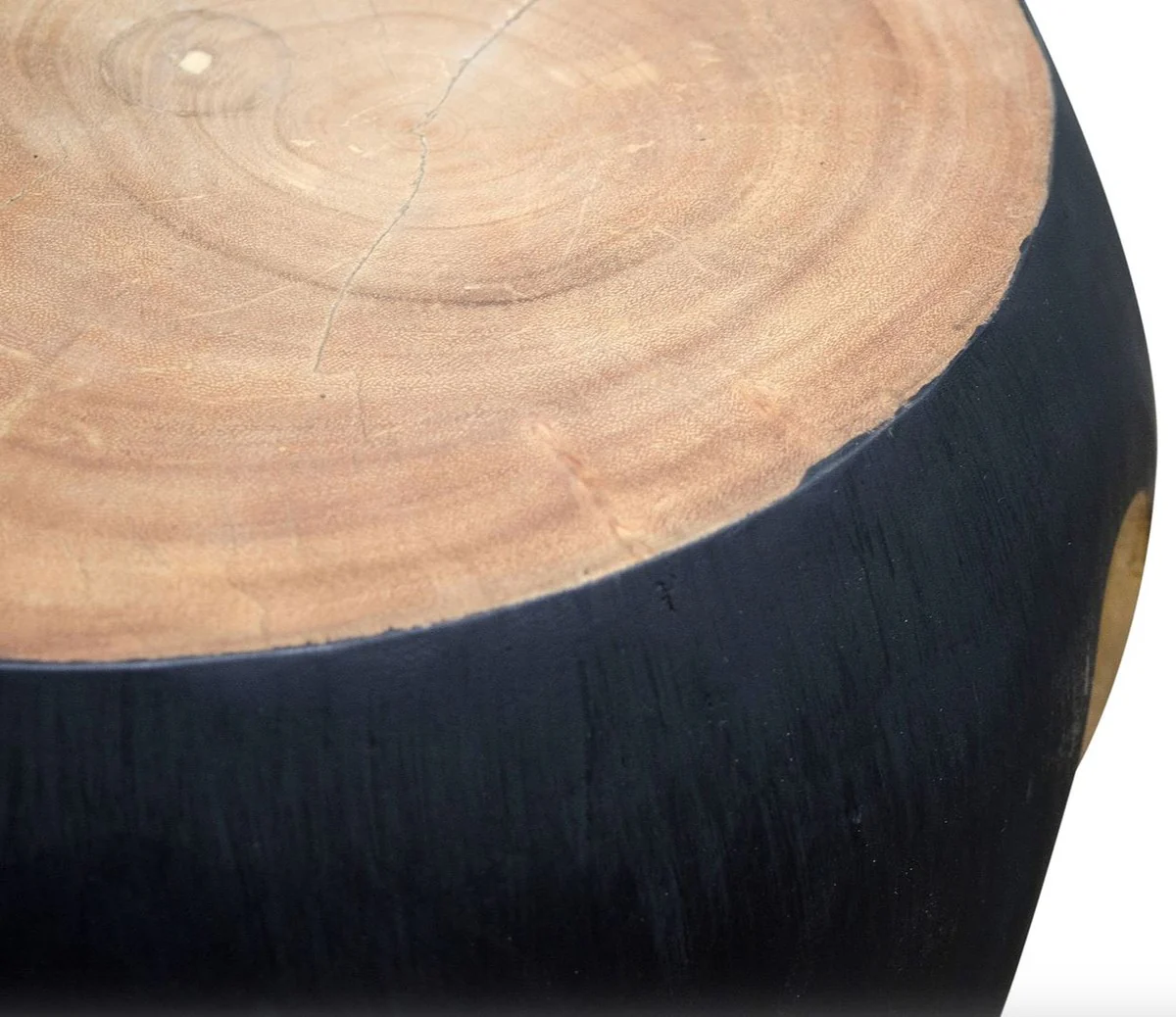 Side table black / natural 40 x H. 54.5 cm - living room furniture