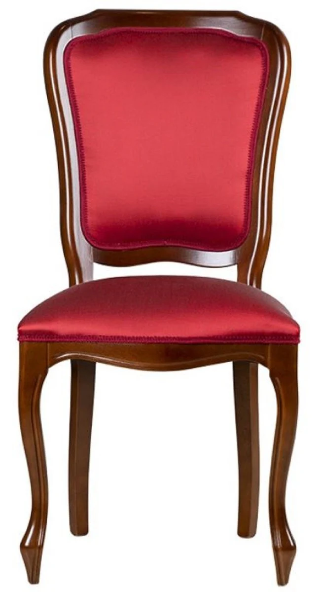 Luxury Art Nouveau dining chair set of 6 burgundy red / brown 49 x 57 x H. 99 cm - Elegant kitchen chairs - Art Nouveau dining room furniture - Art Nouveau dining room furnishings