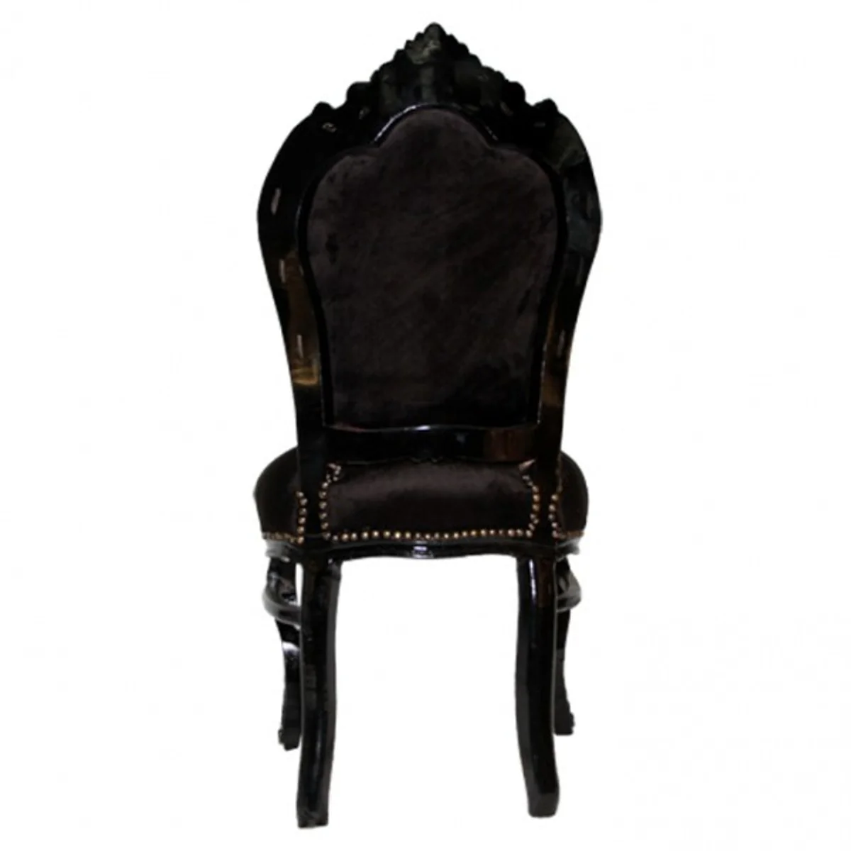 Baroque Dining Chair Black / Black Bling Bling