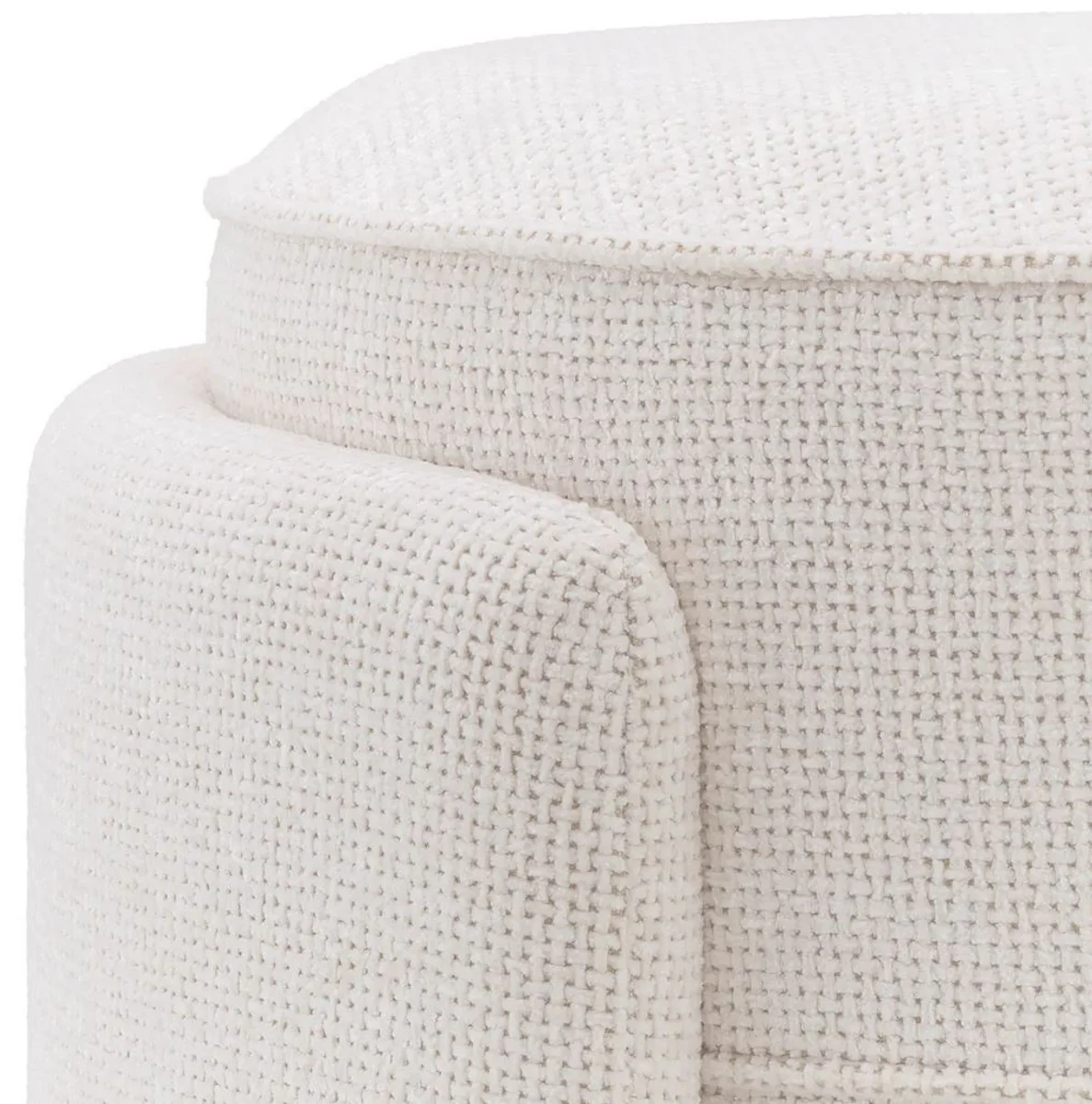 Luxury stool cream white Ø 73 x H. 38 cm - Round stool - Round stool - Footstool - Living room furniture - Hotel furniture - Luxury furniture