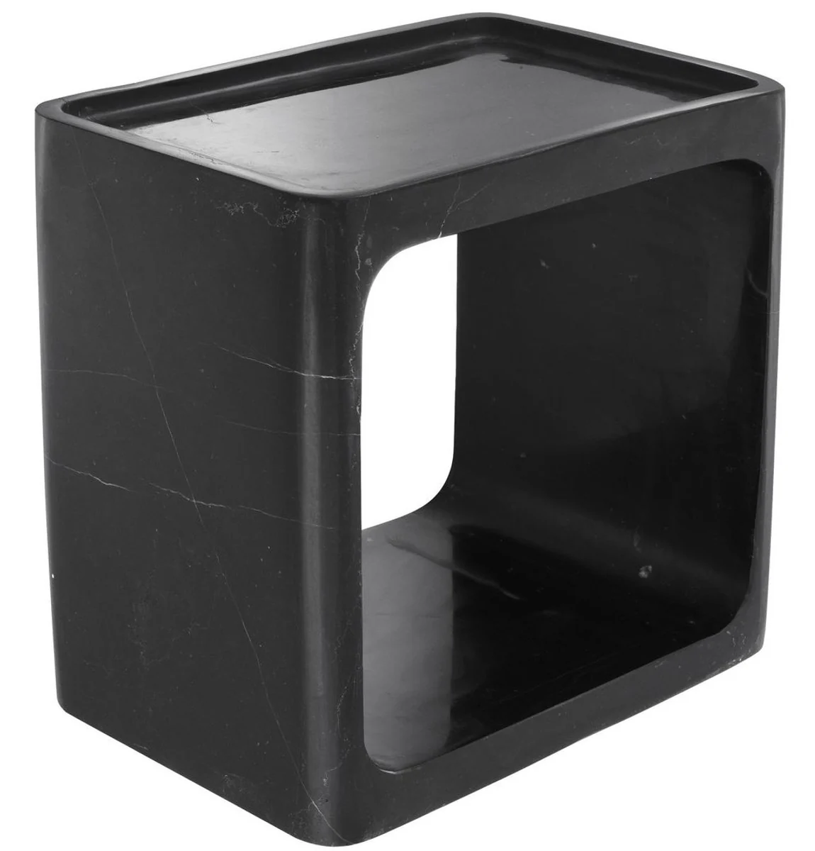 Luxury marble side table black 42 x 30 x H. 40 cm - Living room furniture - Luxury furniture