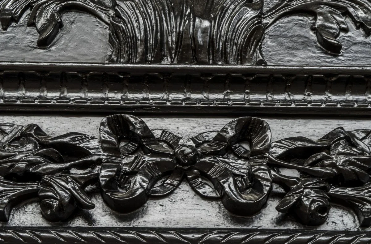 Luxury Baroque Mirror Black - Handcrafted Solid Wood Mirror in Baroque Style - Baroque Furniture - Noble & Magnificent