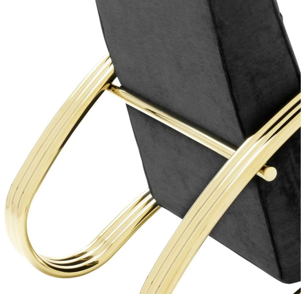 Luxury armchair black / gold 75 x 98 x H. 78 cm - designer armchair