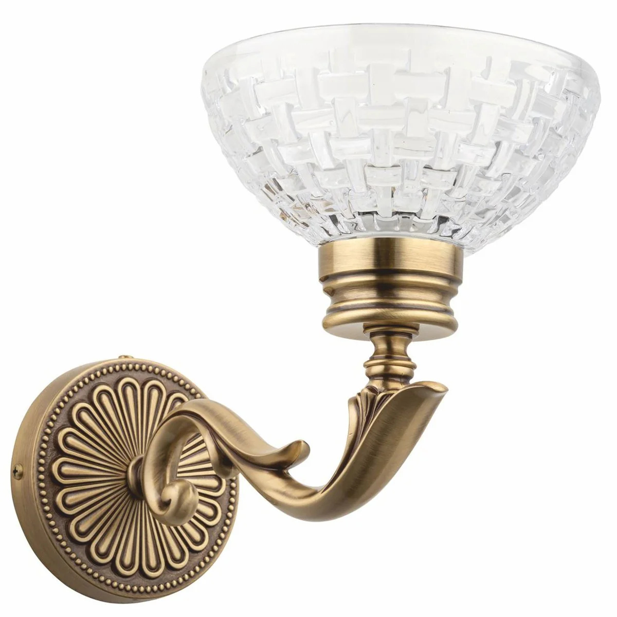 Luxury Baroque wall lamp brass with patina H. 22 cm - Baroque lights