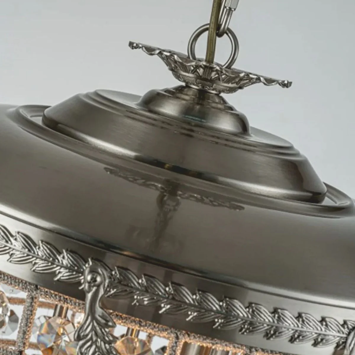 Baroque crystal chandelier silver Ø 38 x H. 65 cm - Baroque lights