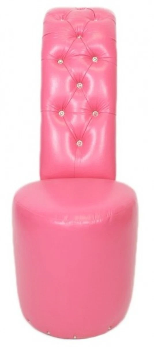 High heel armchair with decorative stones pink luxury design - designer armchair - club furniture - shoe chair armchair