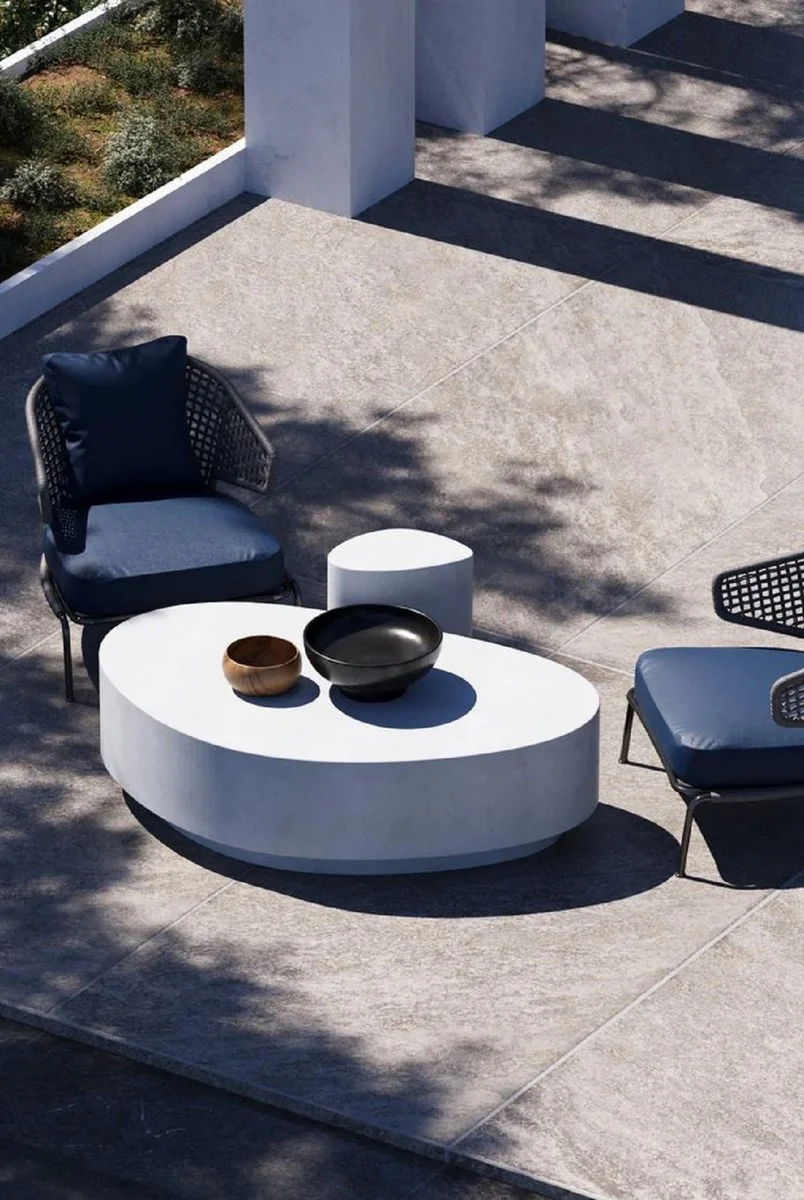 Luxury concrete coffee table white 142 cm - living room & garden furniture