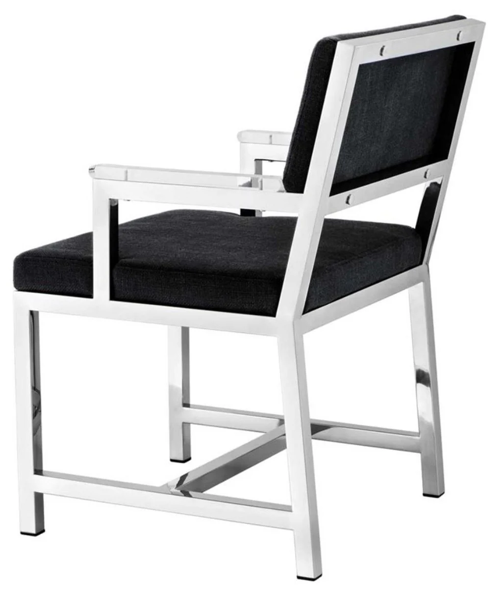 Designer chair with armrests 55 x 59 x H. 82 cm - luxury office furniture