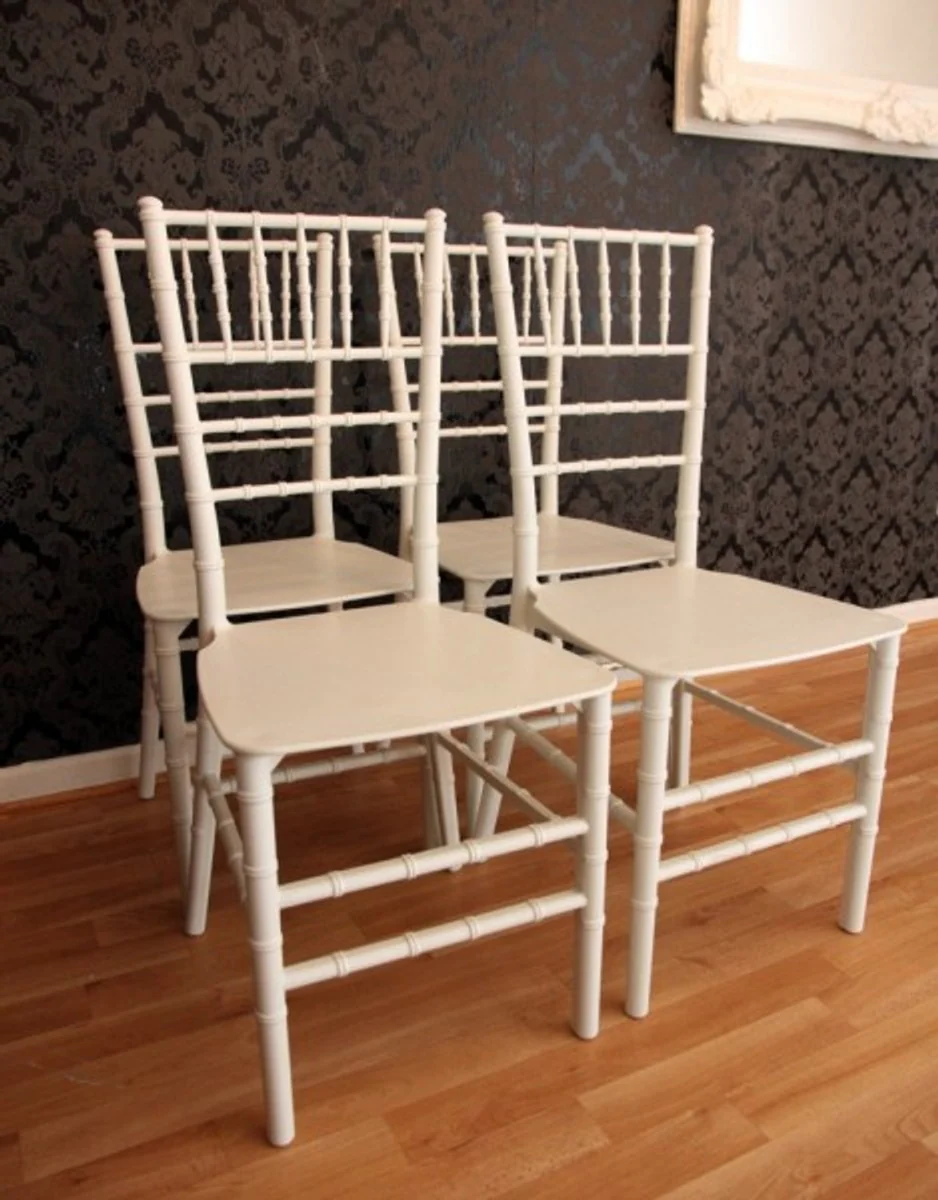 Set of 4 Designer Acrylic Chairs White - Ghost Chair Furniture Designer Furniture - Polycarbonate Chairs