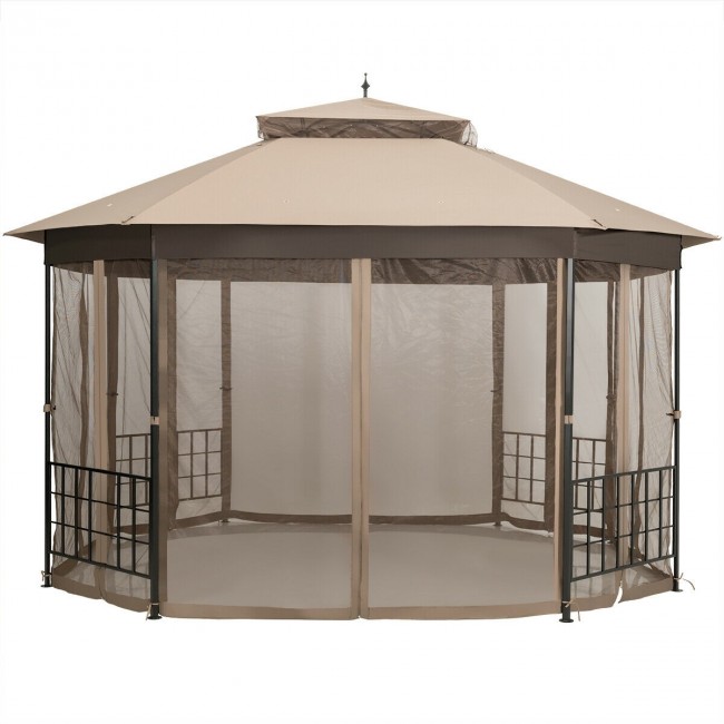 10 x 12 Octagonal Patio Gazebo mit Moskitonetz