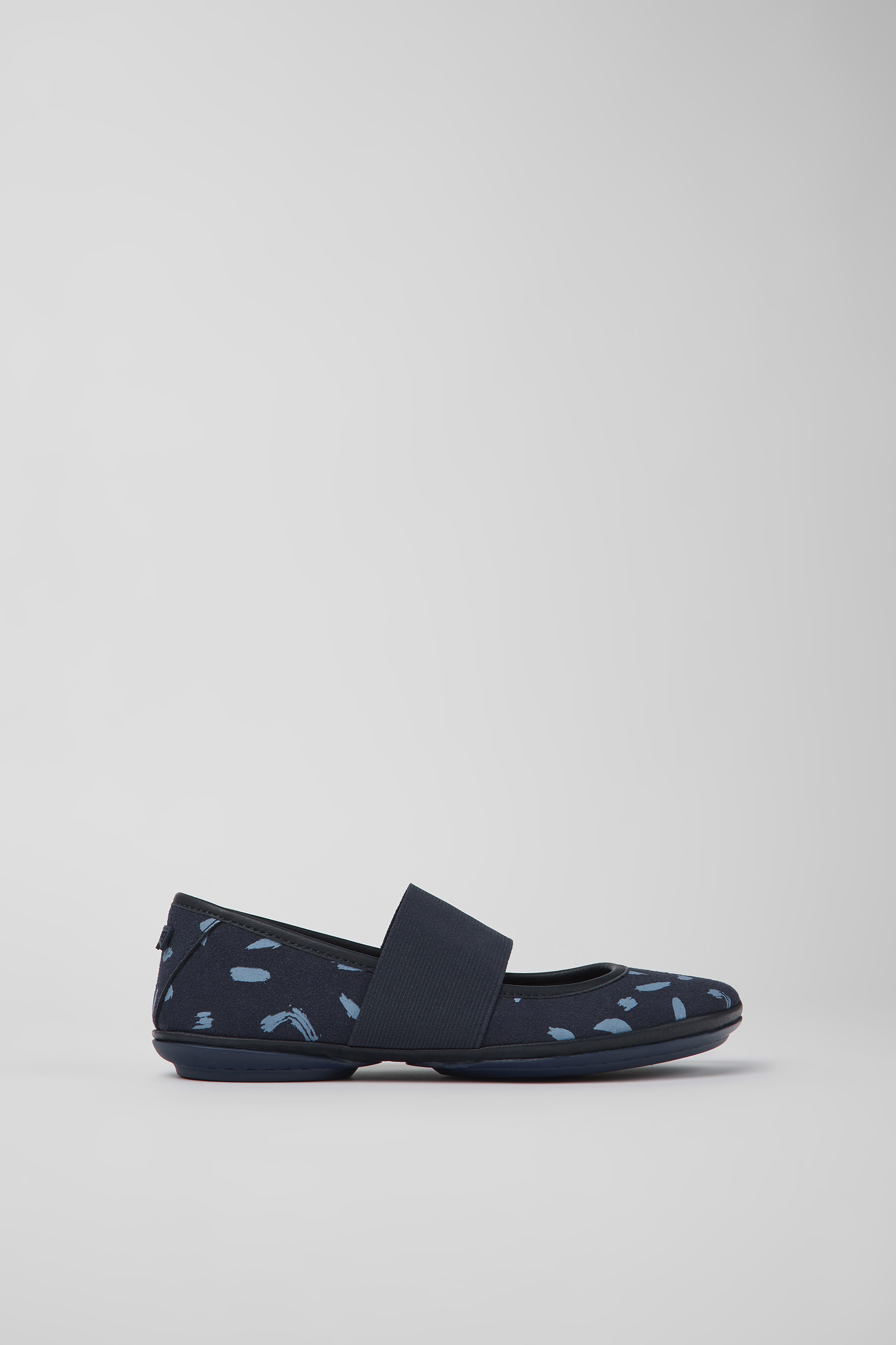 Rechts - Mehrfarbiger Nubuck und Lederballerinas für Frauen