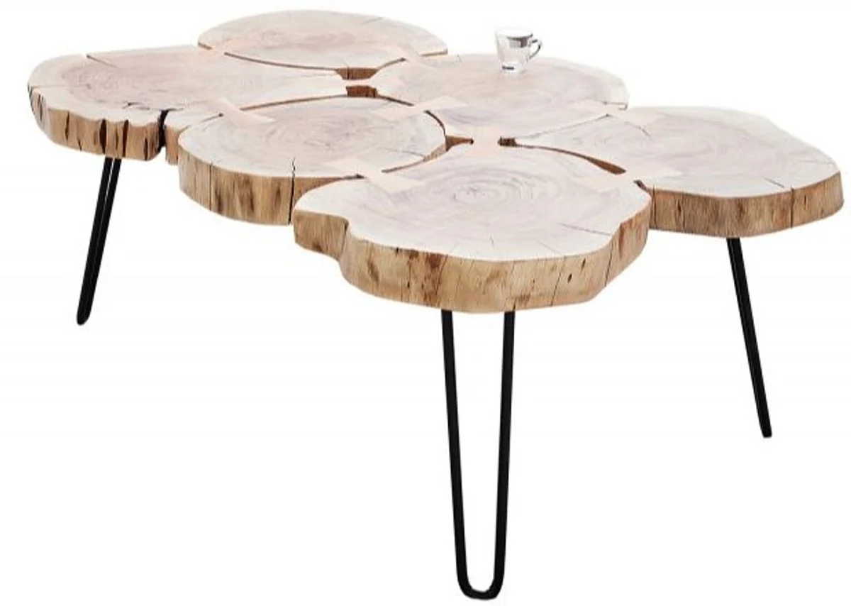 Designer solid wood coffee table natural acacia 115 x H. 40 cm - solid wood - salon living room table - unique