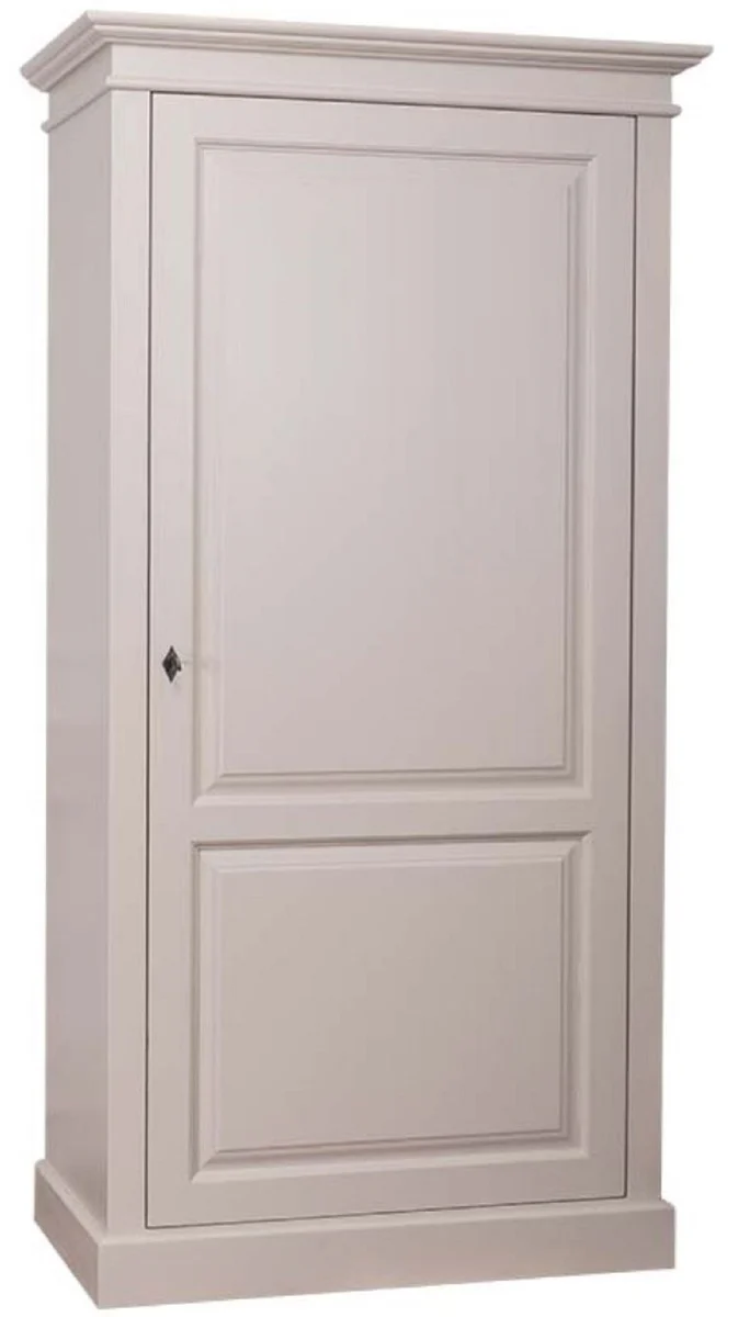 Country house style wardrobe gray 100 x 67 x H. 200 cm - solid wood bedroom wardrobe with door - country house style bedroom furniture