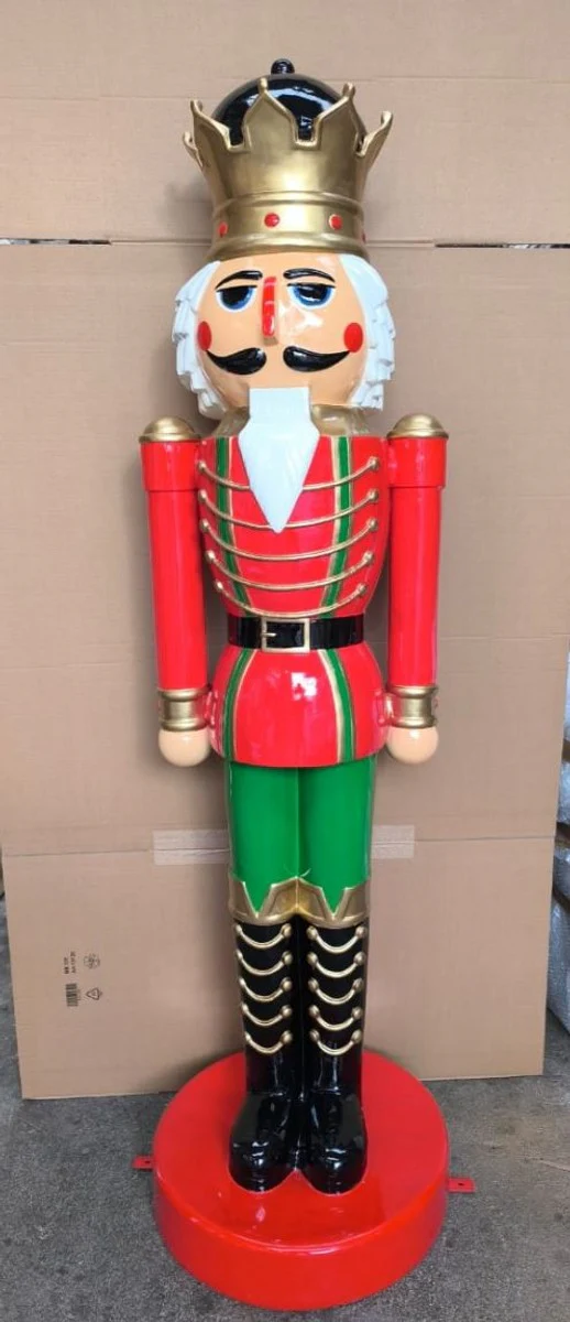 XXL Deko Skulptur Nussknacker König H. 200 cm - Weihnachts Deko