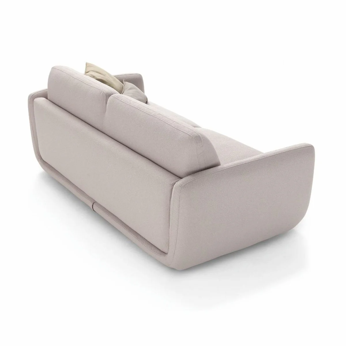 Luxury sofa bed light gray 222 cm - fold-out living room sofa