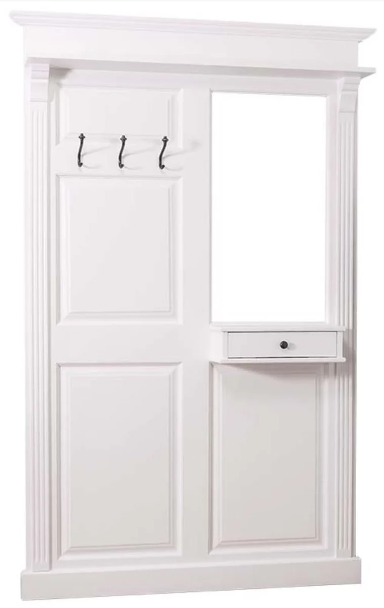 Country house style wardrobe with drawer white 131 x 19 x H. 210 cm - country house style furniture