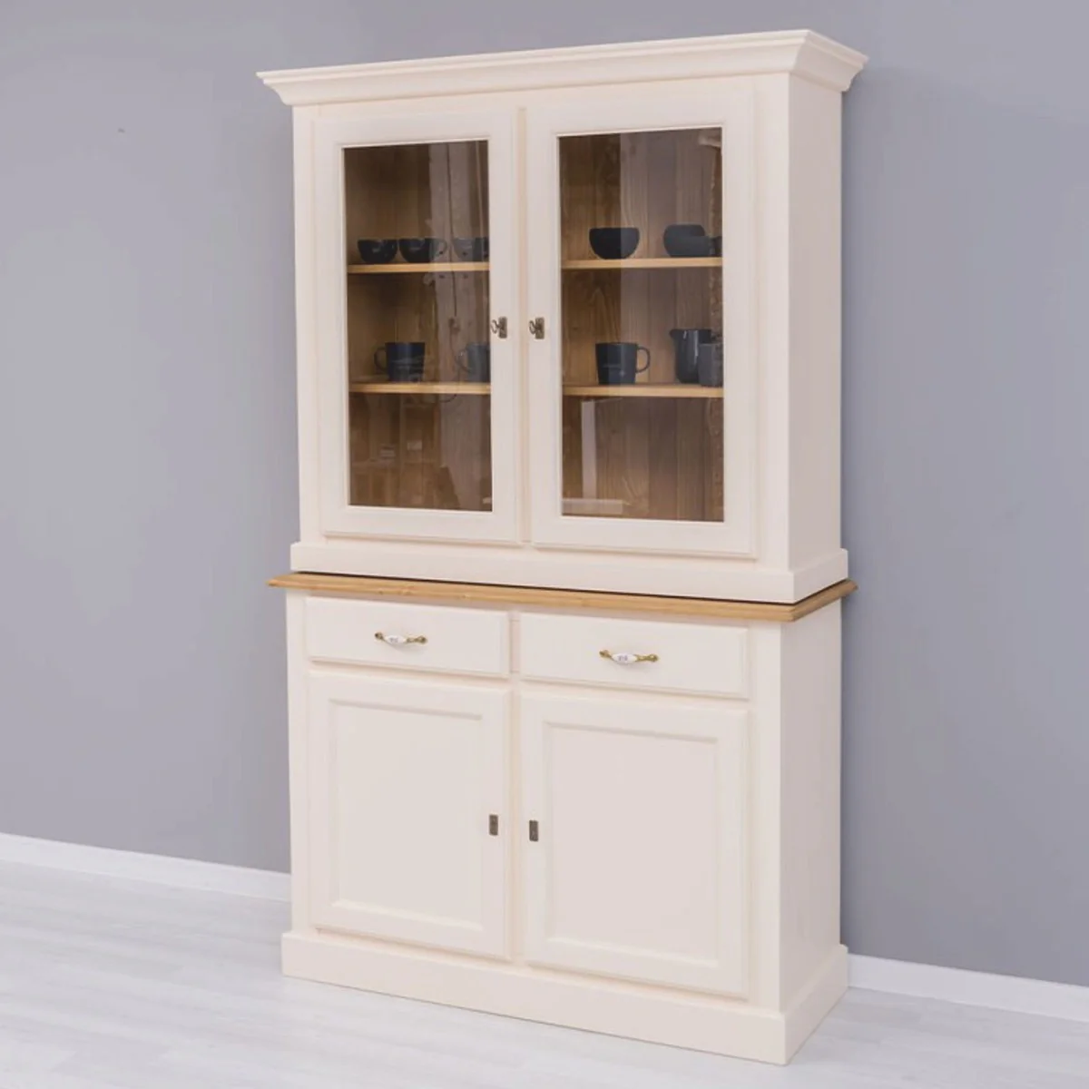 Country house style dining room cabinet cream / natural colors 126 x 45 x H. 200 cm - dining room furniture