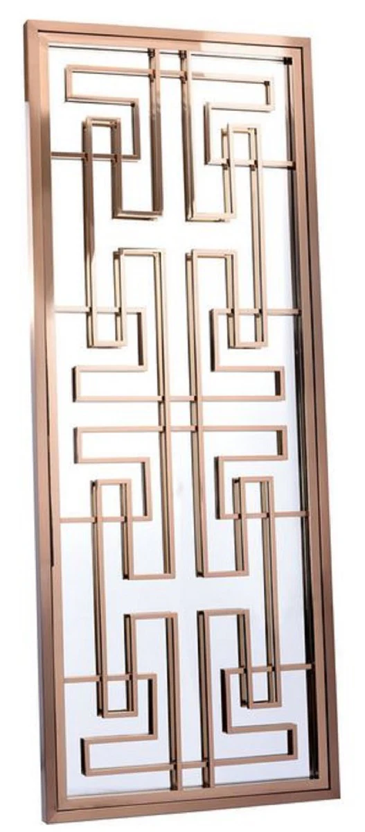 Luxury stainless steel wall mirror rose gold 85 x 6 x H. 220 cm - designer mirror - wardrobe mirror - living room mirror