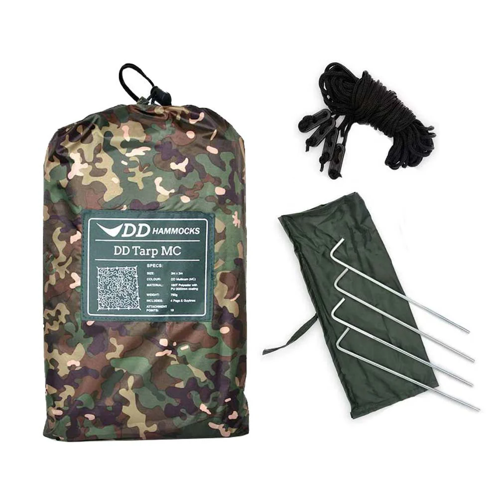 DD Hängematten Tarp 3x3 MC multicamu - Toldo Bushcraft