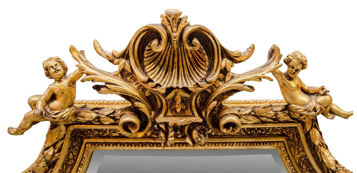 Baroque mirror with golden frame 100 x H. 175 cm - antique style furniture