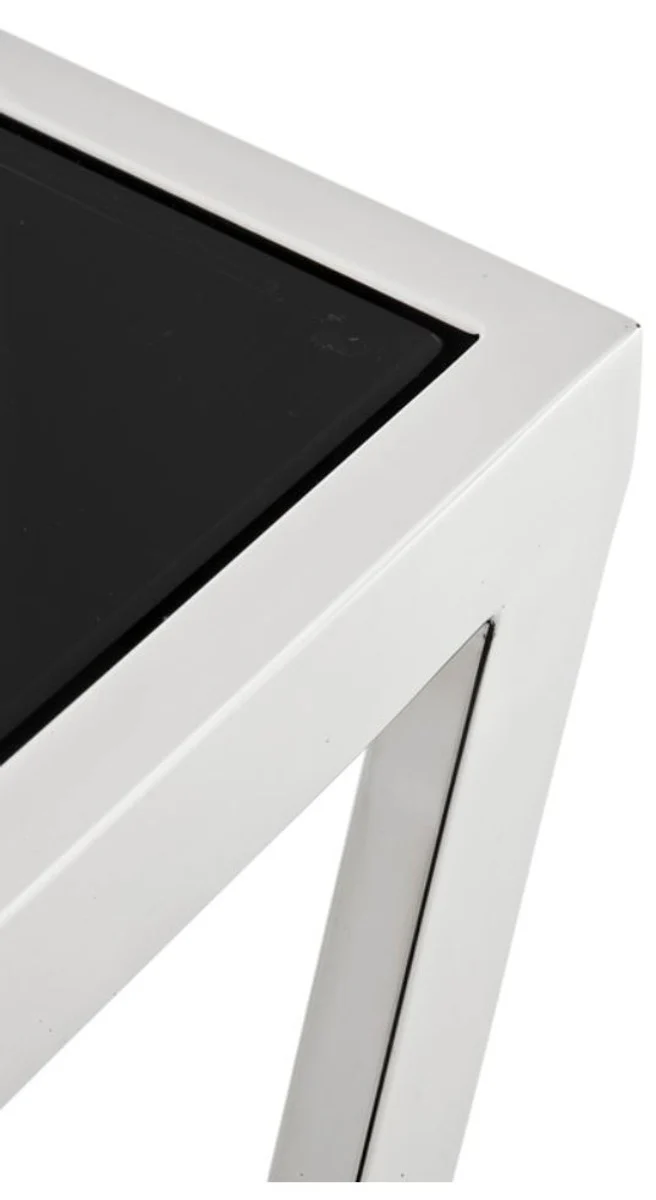 Luxury side table silver 40.5 x 40.5 x H. 110 cm - designer furniture