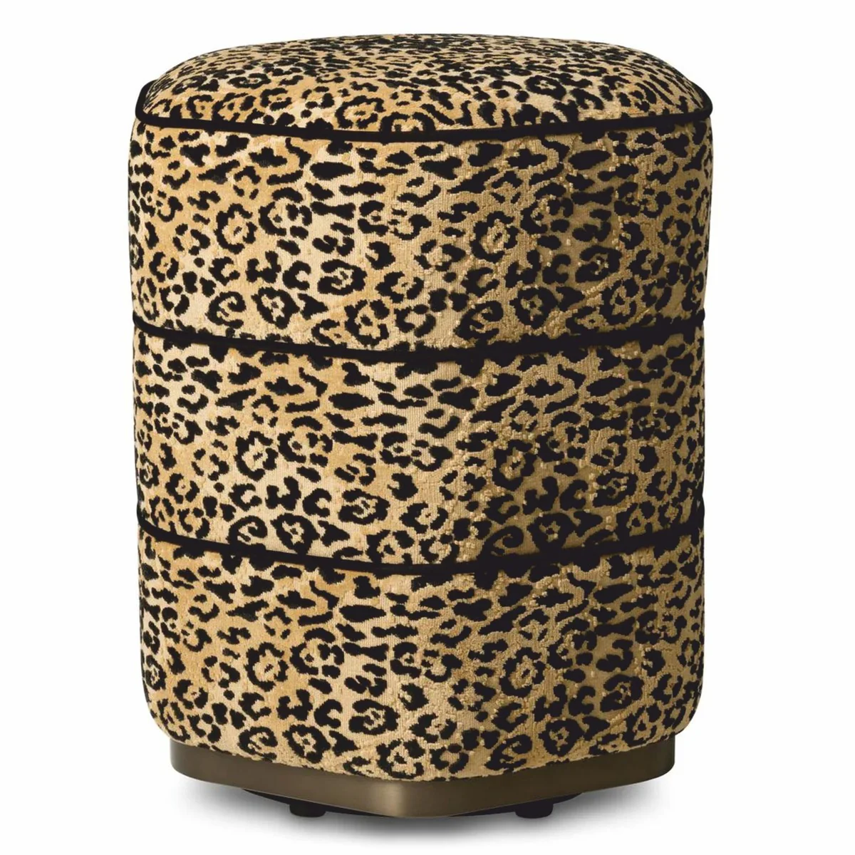 Luxus Hocker Leopard / Bronze H. 54 cm - Luxus Hotel Möbel