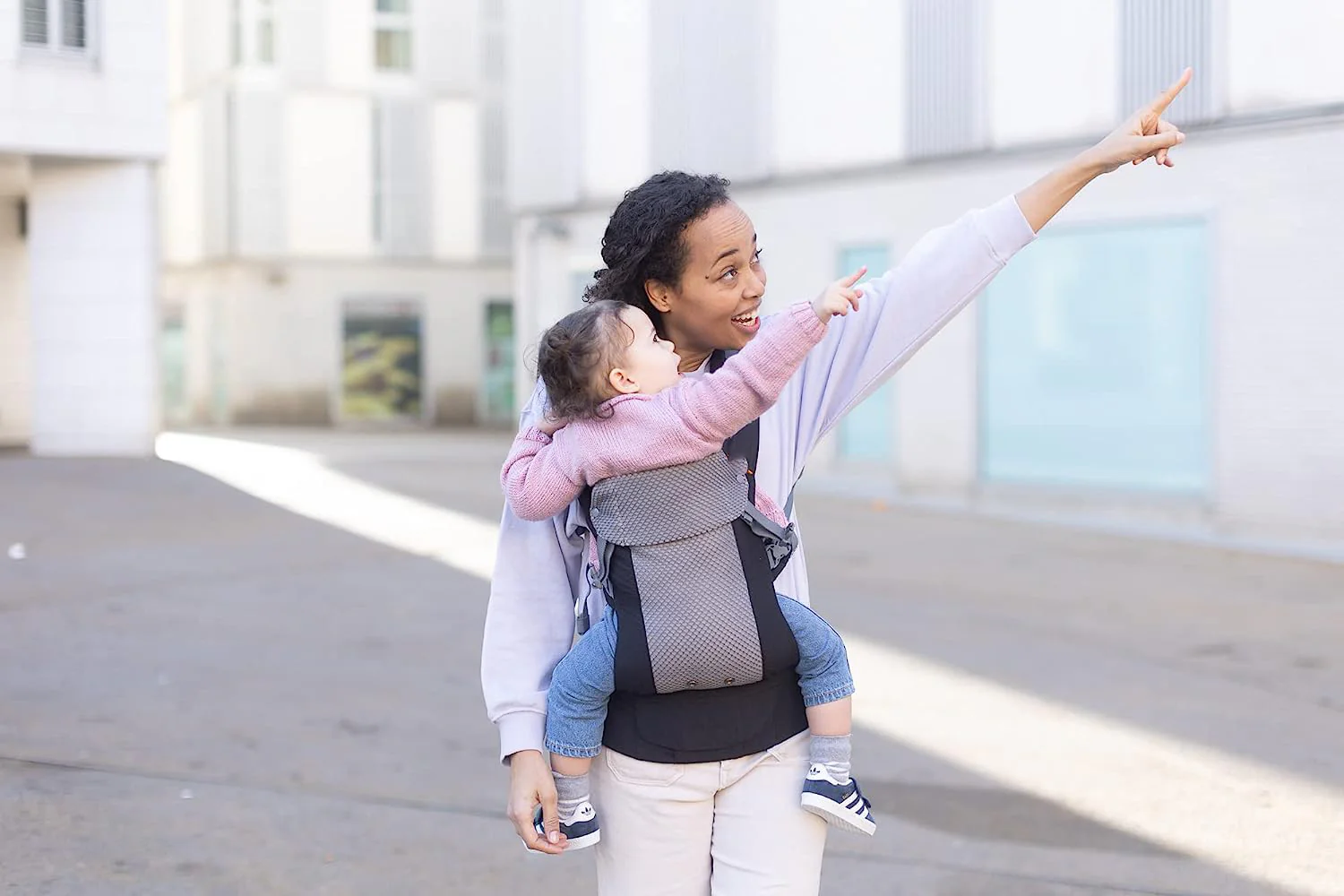 Babytrage für Neugeborene bis Kleinkinder – alle Positionen Babytrage, Babytrage-Rucksack und Baby-Vordertrage mit verstellbarem Sitz, ergonomische Babytrage, 3,3–15,6 kg (Marineblau)