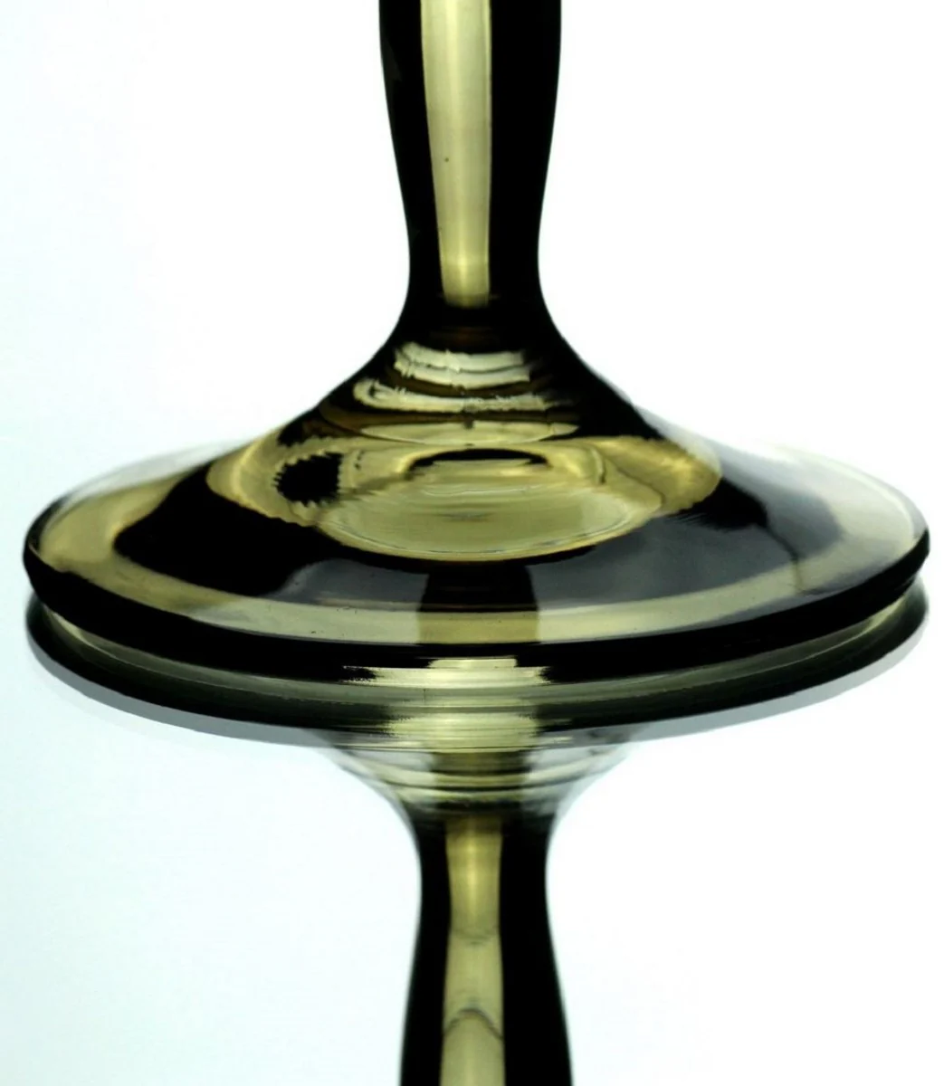 Luxury Baroque white wine glass set of 6 amber Ø 8.5 x H. 21 cm - Handmade wine glasses - Hotel & Restaurant Accessories - Luxury quality