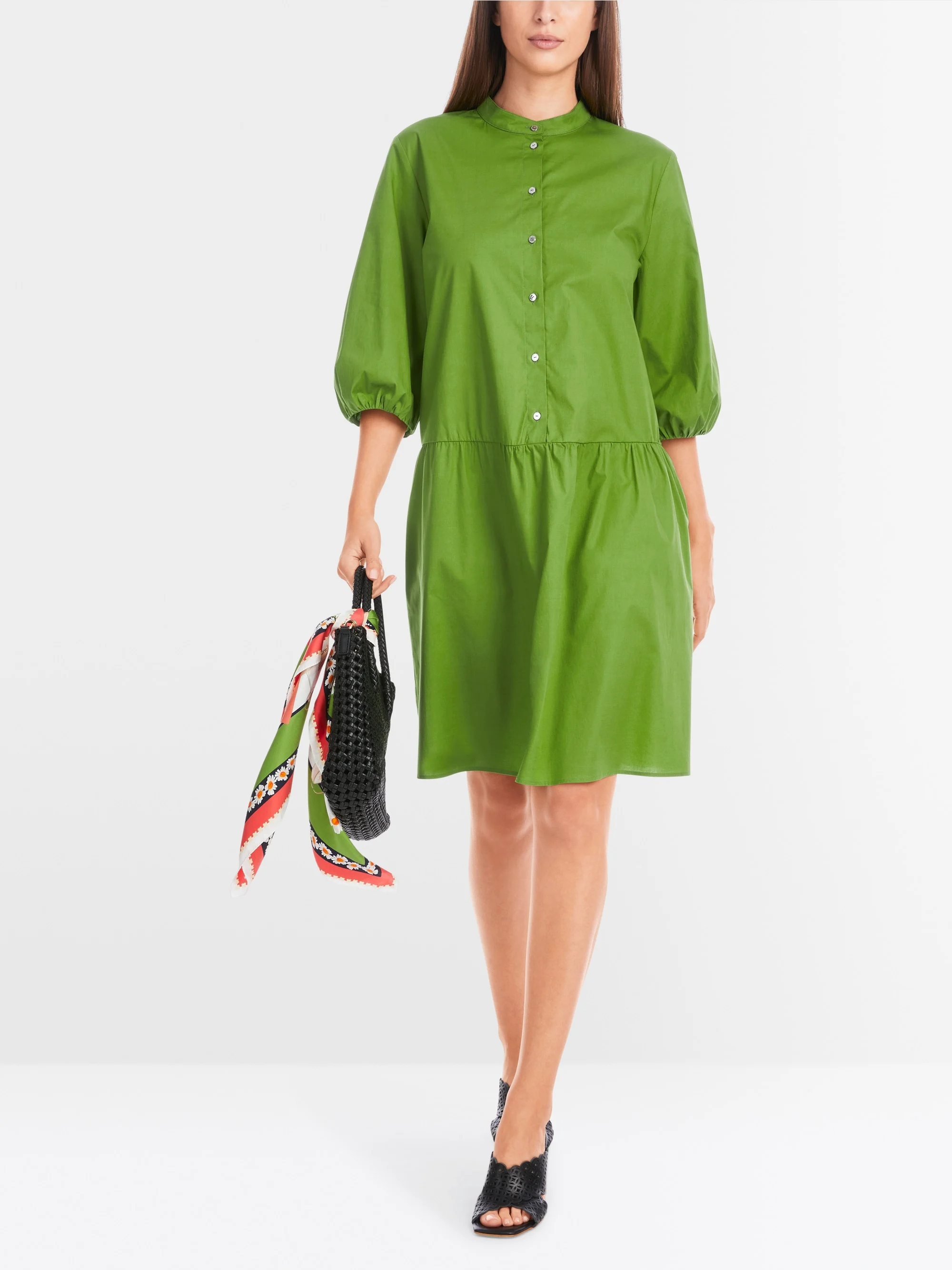 Marc-Cain Schlichtes Hemdblusenkleid aus Baumwolle