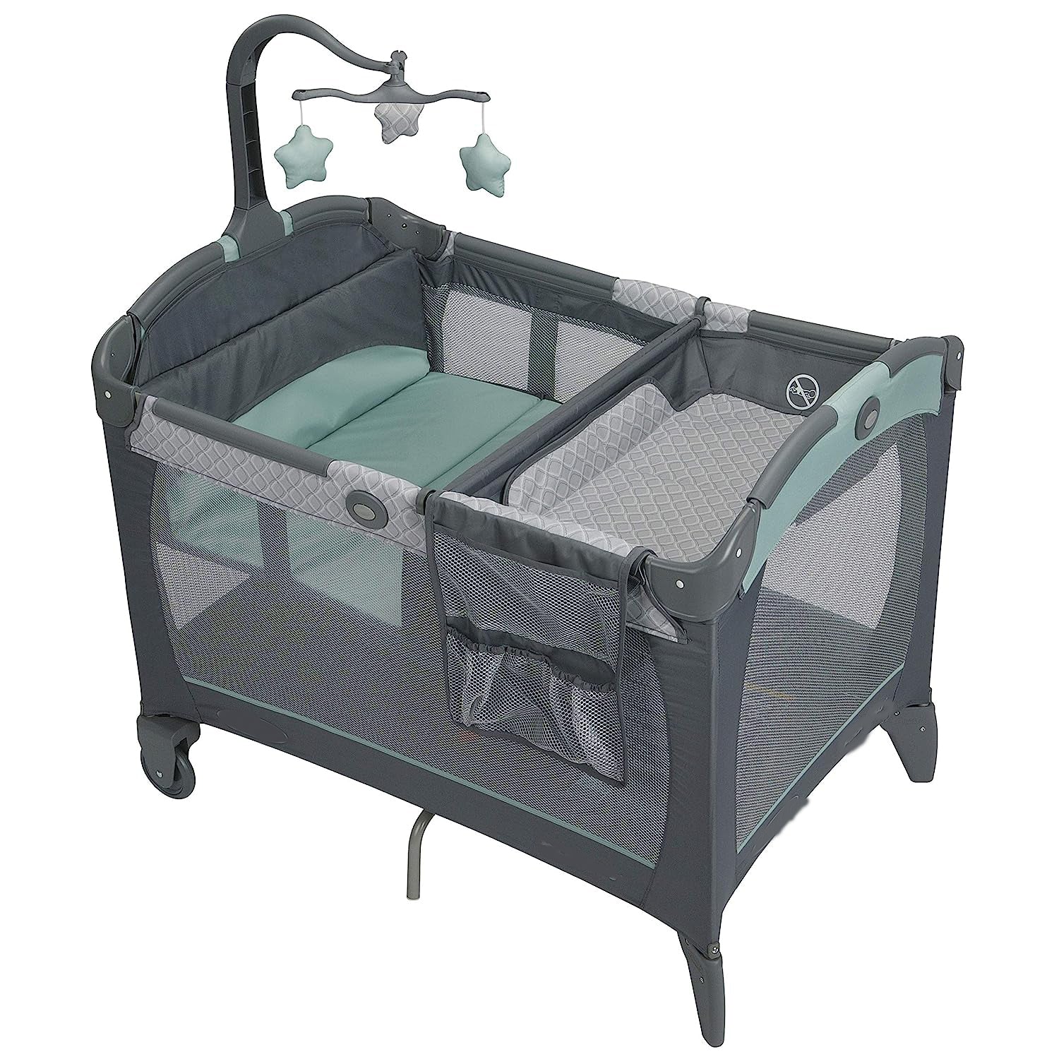 Pack and Play Change 'n Carry Playard | Inklusive tragbarer Wickelunterlage, Manor, 40 x 28,5 x 29 Zoll (1 Stück)