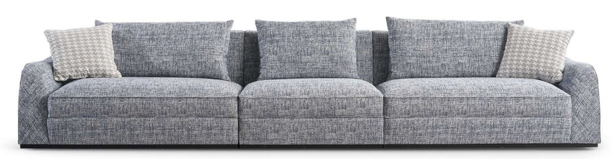 Luxury sofa blue / gray / black 308 x 106 x H. 83 cm - living room sofa - hotel sofa - living room furniture - living room furniture - hotel furniture - luxury furniture - luxury furniture