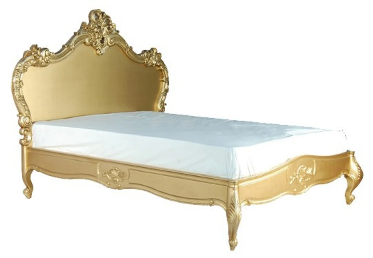 Baroque bed Lusso Gold 180 x 200 cm from the luxury collection by Casa Padrino