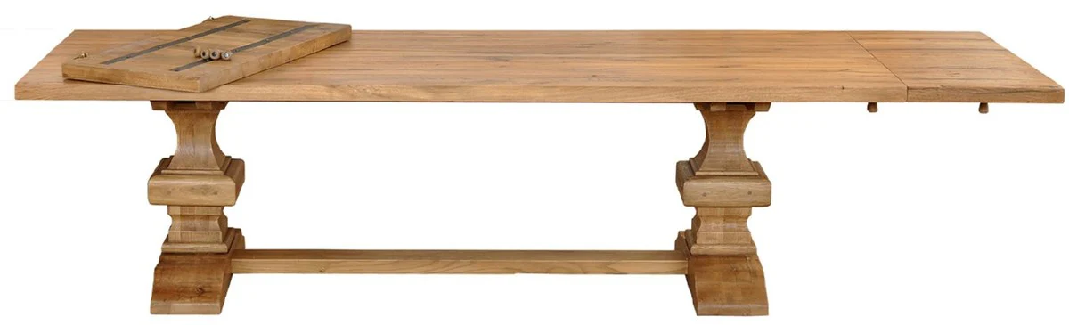 Country style dining table natural colors - Various sizes - Extendable rustic solid wood kitchen table - Rustic solid wood dining room furniture - Country style dining room furniture