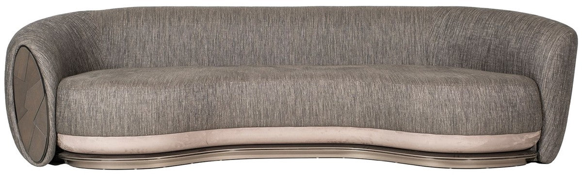 Luxus Sofa Schwarz / Grau / Dunkelbraun / Bronze 300 x 130 x H. 76 cm - Wohnzimmer Sofa - Hotel Sofa - Wohnzimmer Möbel - Hotel Möbel - Luxus Möbel - Luxus Kollektion
