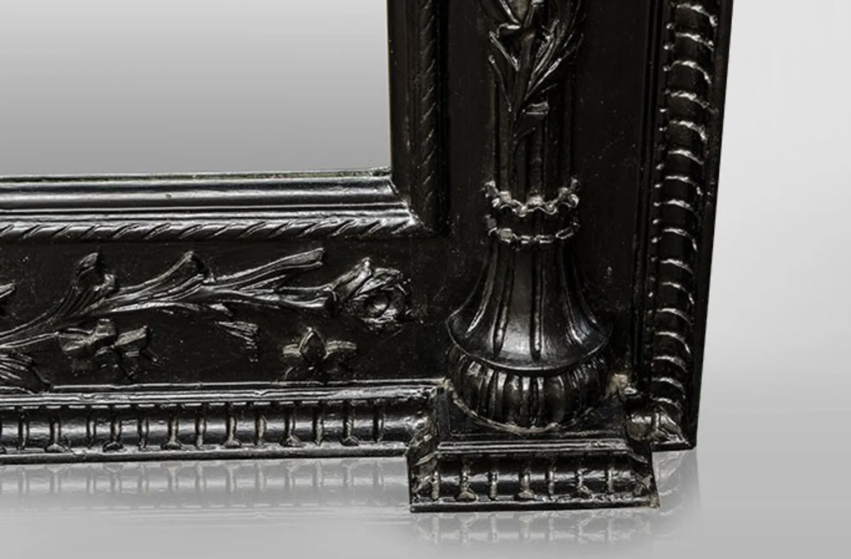 Gigantic baroque mirror lion black H 270 cm W 165 cm - noble & magnificent