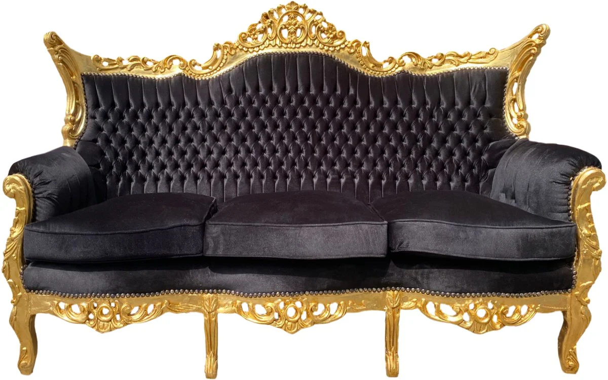 Baroque Sofa Master Black/Gold Mod4