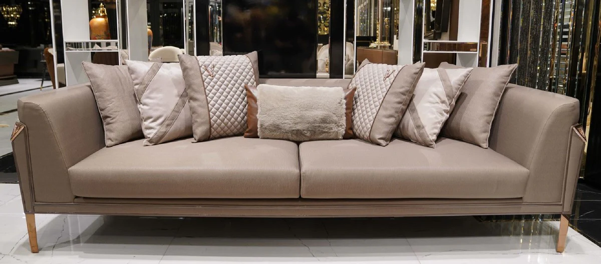 Luxury Sofa Gray / Dark Brown / Copper - Living Room Sofa - Hotel Sofa - Living Room Furniture - Hotel Furniture - Luxury Furniture - Living Room Furnishings - Luxury Furnishings - Luxury Quality