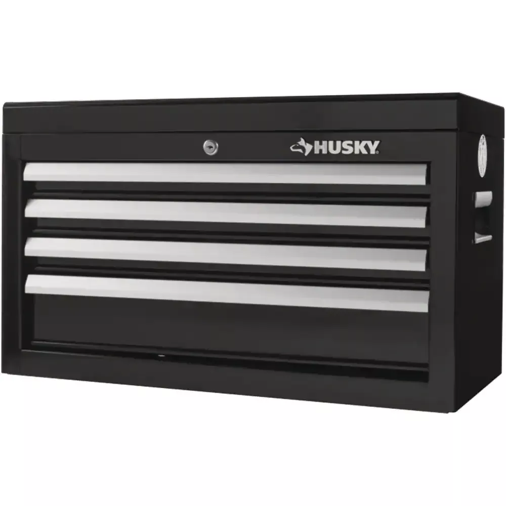 26 IN. W 4-DRAWER TOOL CHEST IN GLOSS BLACK