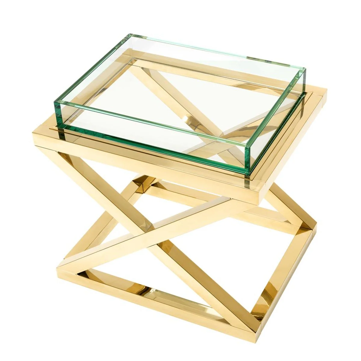 Luxury side table / living room table gold 61 x 48 x H. 58.5 cm - Hotel Furniture