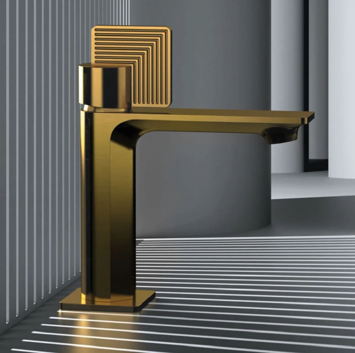 Luxury basin mixer antique brass - bathroom accessories - Made in Italy