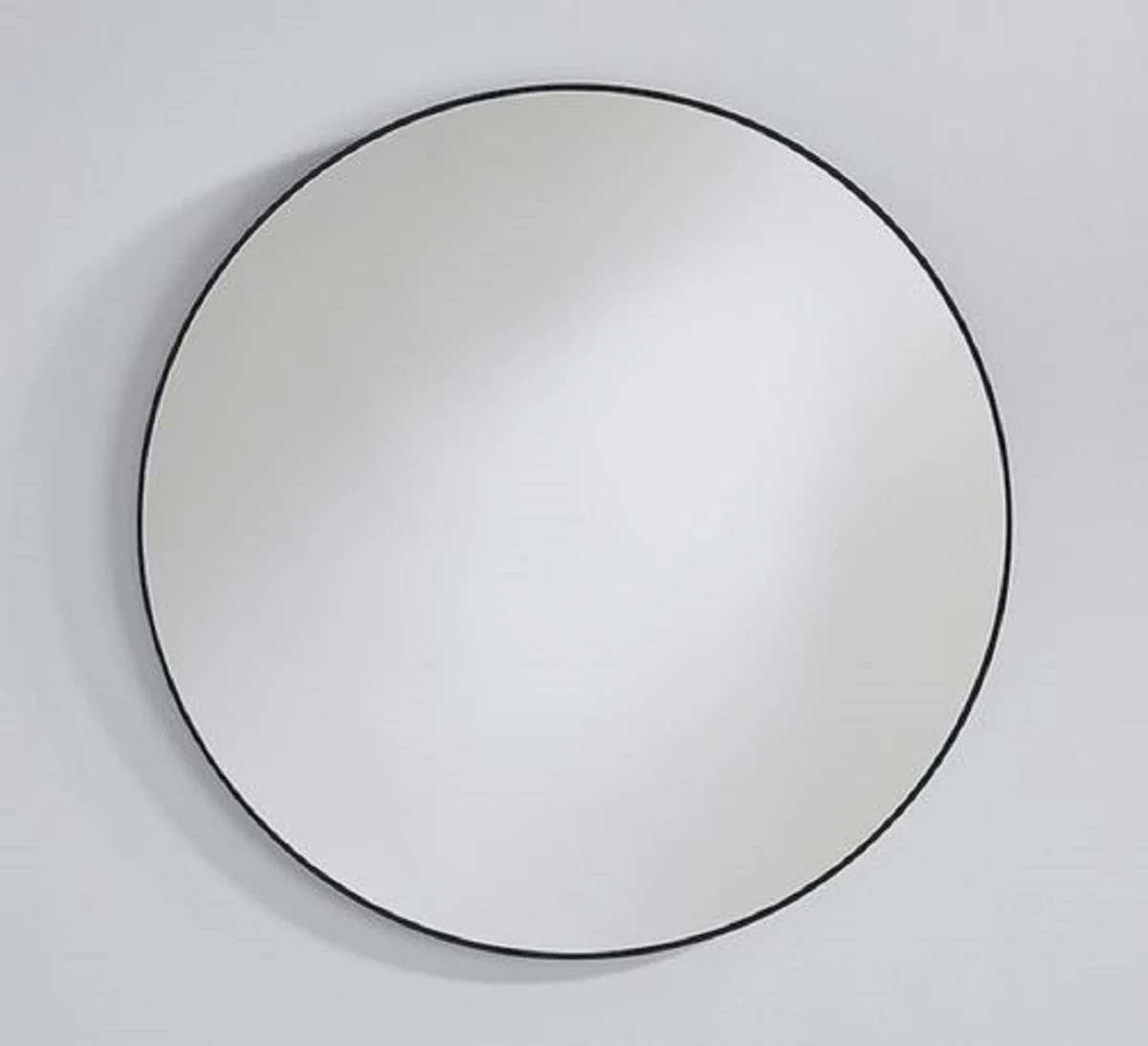 Luxury mirror black Ø 85 cm - Round wall mirror with metal frame - Cloakroom mirror - Bedroom mirror - Luxury furniture