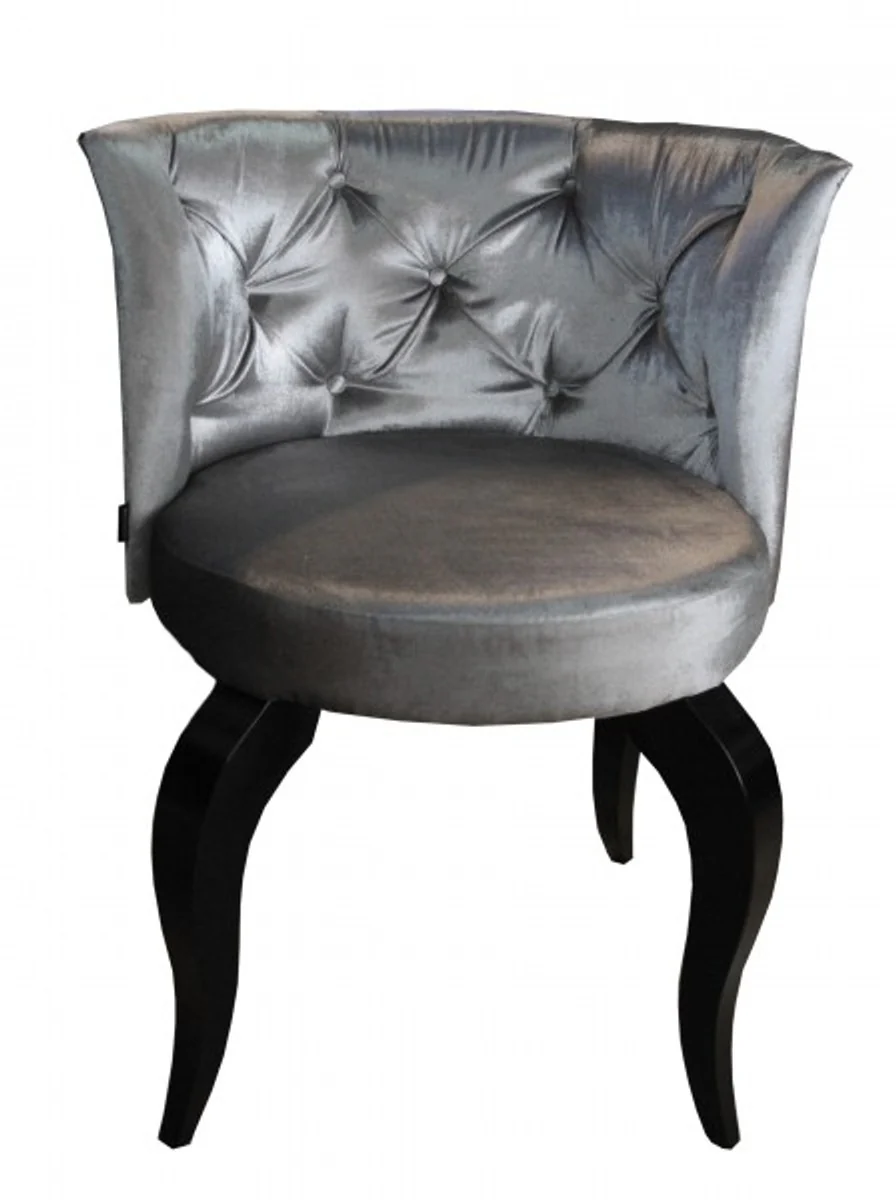 Baroque Salon Chair Gray - Designer Armchair - Luxury Quality