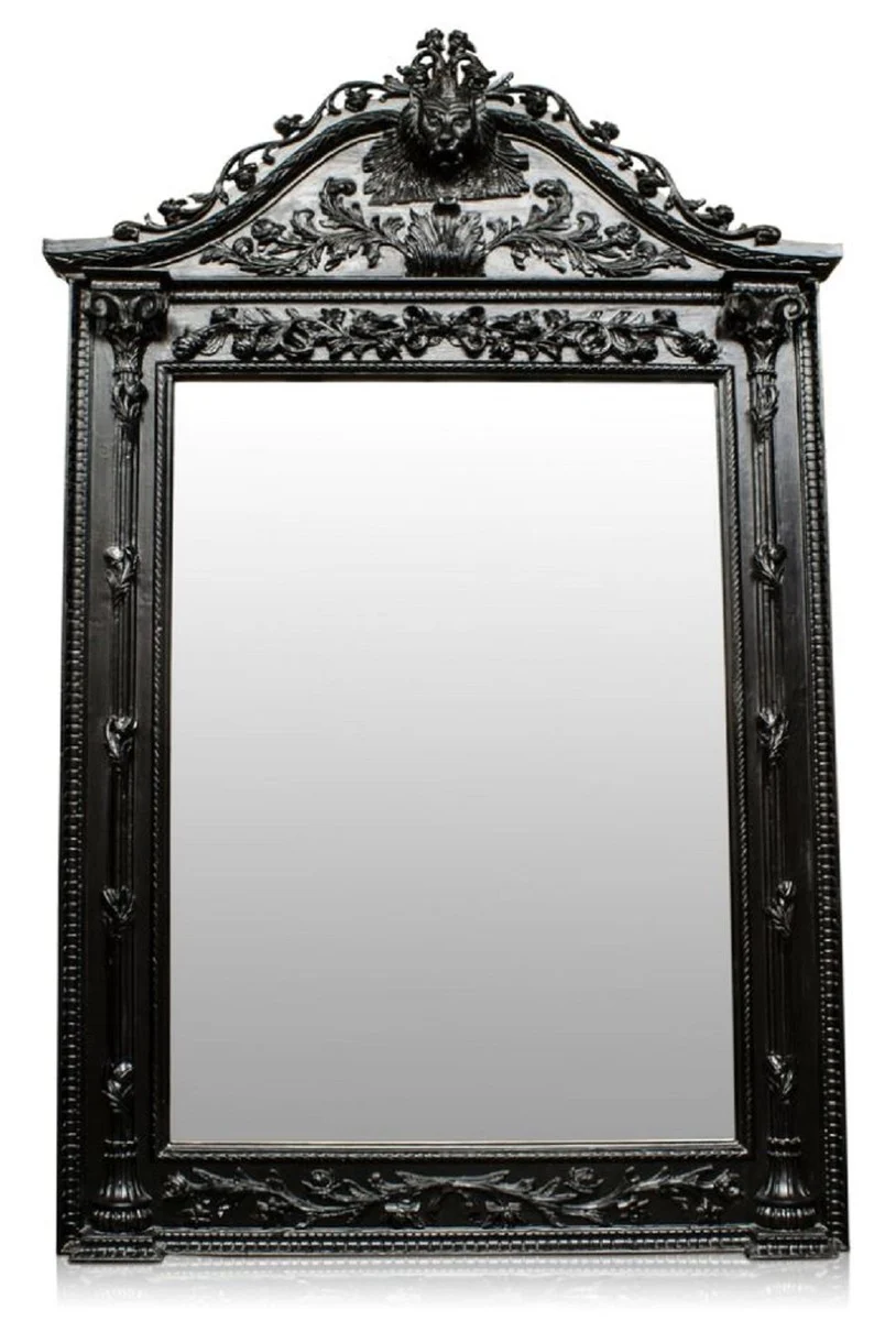 Luxury Baroque Mirror Black - Handcrafted Solid Wood Mirror in Baroque Style - Baroque Furniture - Noble & Magnificent