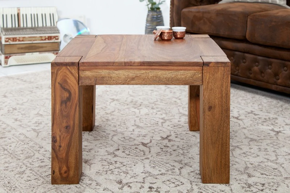 Designer solid wood coffee table natural 60 x H. 40 cm - solid wood - salon living room table