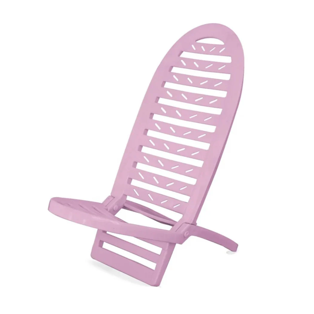 2PZ SPIAGINA PIEGHEVOLE ROSA CIPRIA IN PLASTIC 40X40X86CM MARE PISCINA