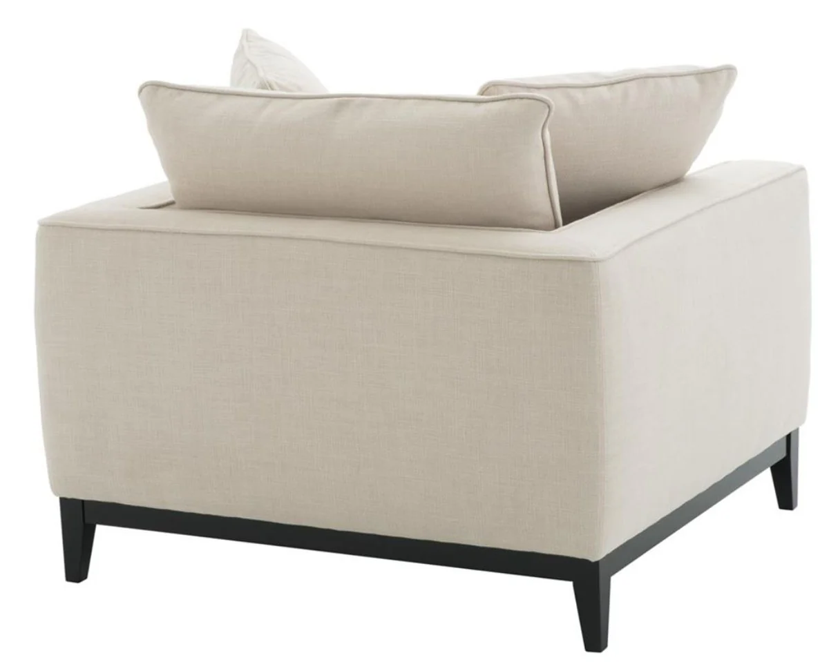 Luxus Wohnzimmer Sessel Naturfarbig 116 x 106 x H. 94 cm - Luxus Möbel