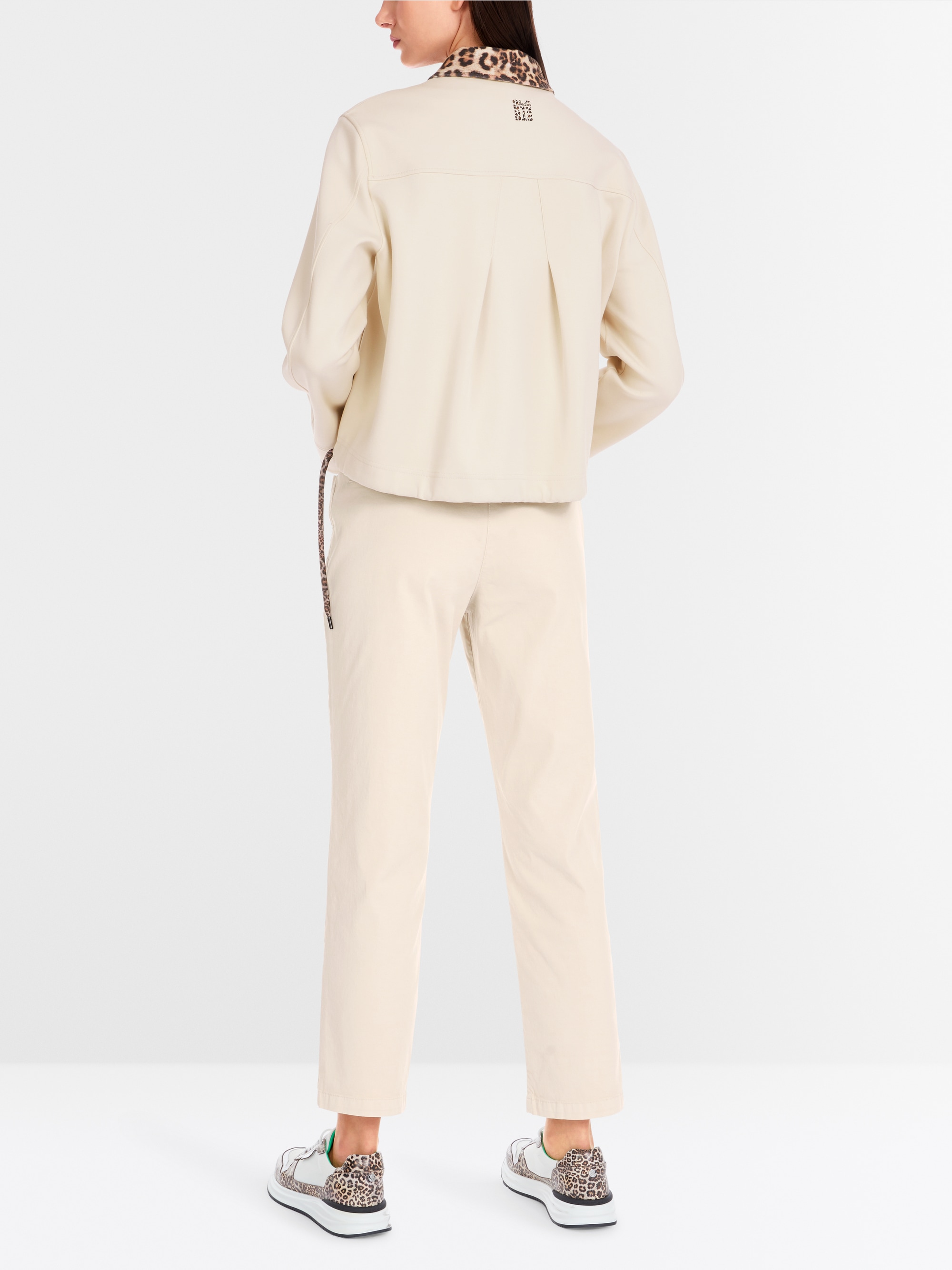 Marc-Cain Sweatjacke aus Jersey mit Reißverschluss