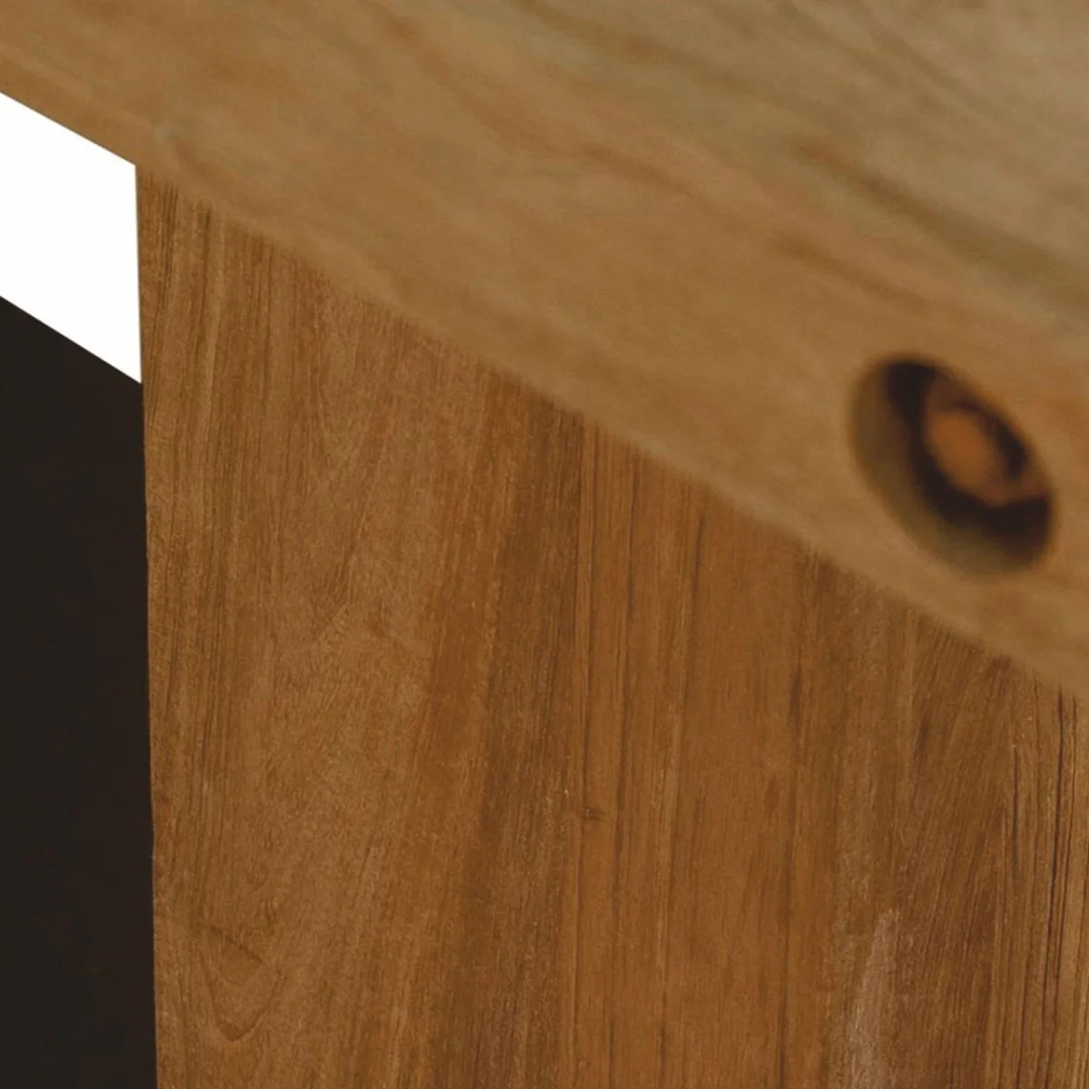 Luxury solid wood dining table brown / black 70 x H. 77 cm - Dining room furniture